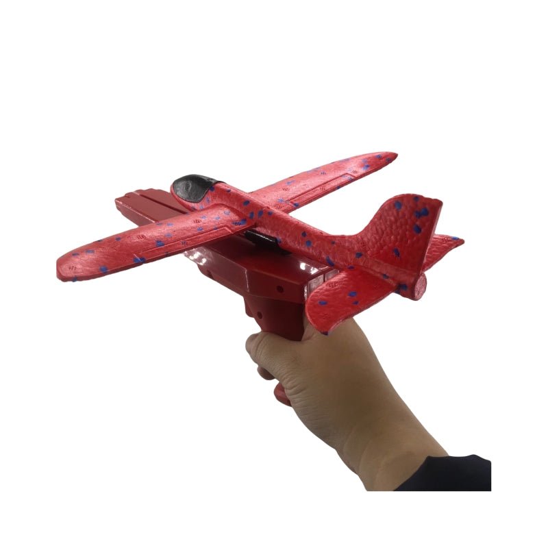 Christmas Decorations: 2x Ejection Foam Plane Toy Outdoor Sport with Light Safe for Children Birthday Gift