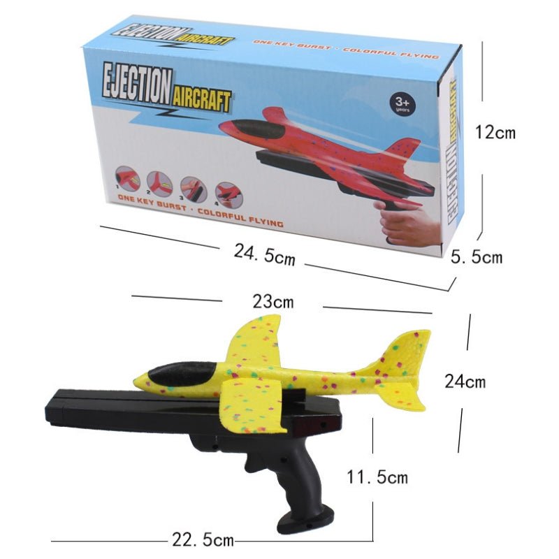 Christmas Decorations: 2x Ejection Foam Plane Toy Outdoor Sport with Light Safe for Children Birthday Gift