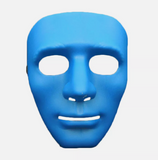 2x Robot Plain Mask Purge Style Halloween Scary Ghost Blank Mask Unisex - 2x Blue