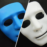 2x Robot Plain Mask Purge Style Halloween Scary Ghost Blank Mask Unisex - 2x Blue