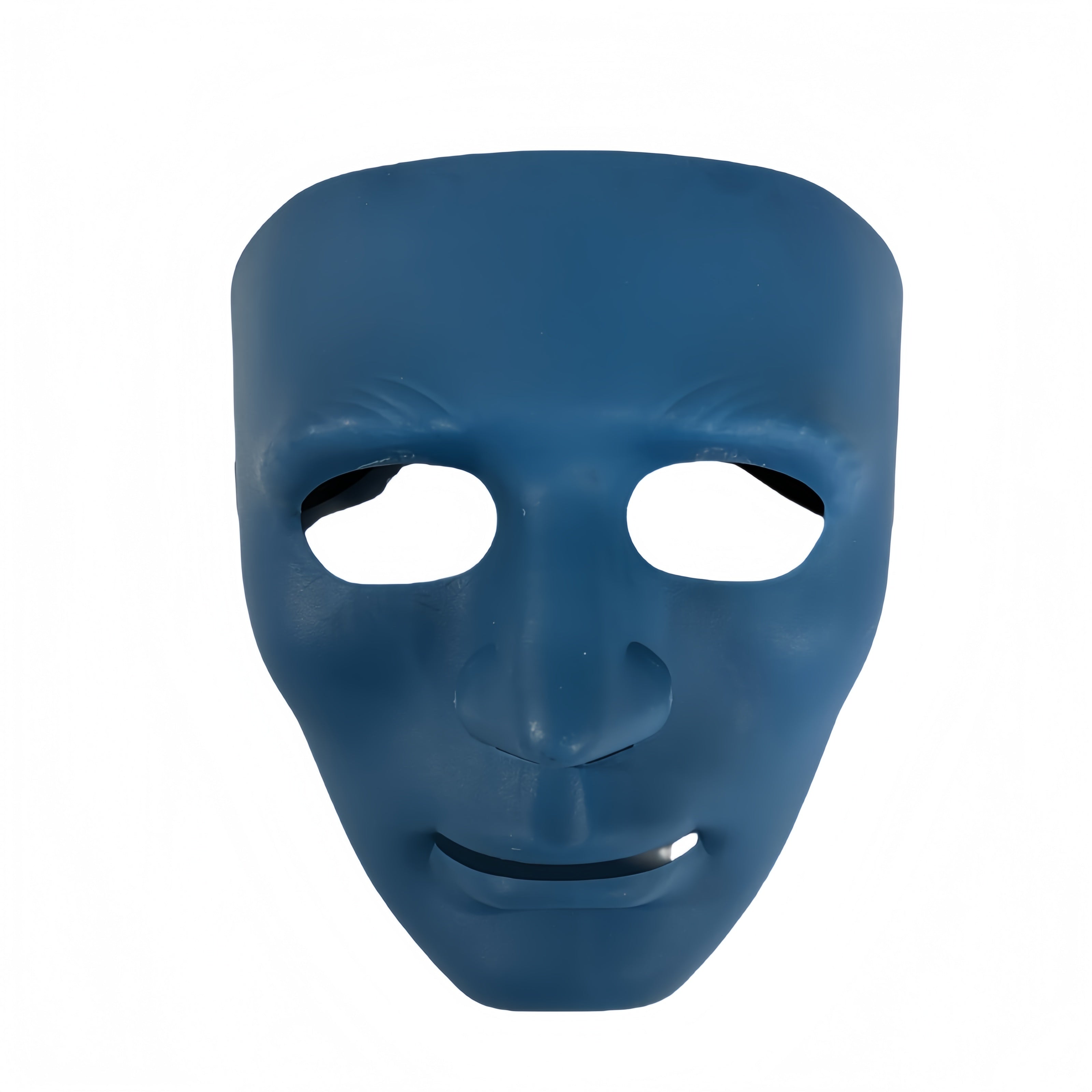 Bicycle Helmets: 2x Robot Plain Mask Purge Style Halloween Scary Ghost Blank Mask Unisex - 1xBlue +1xWhite