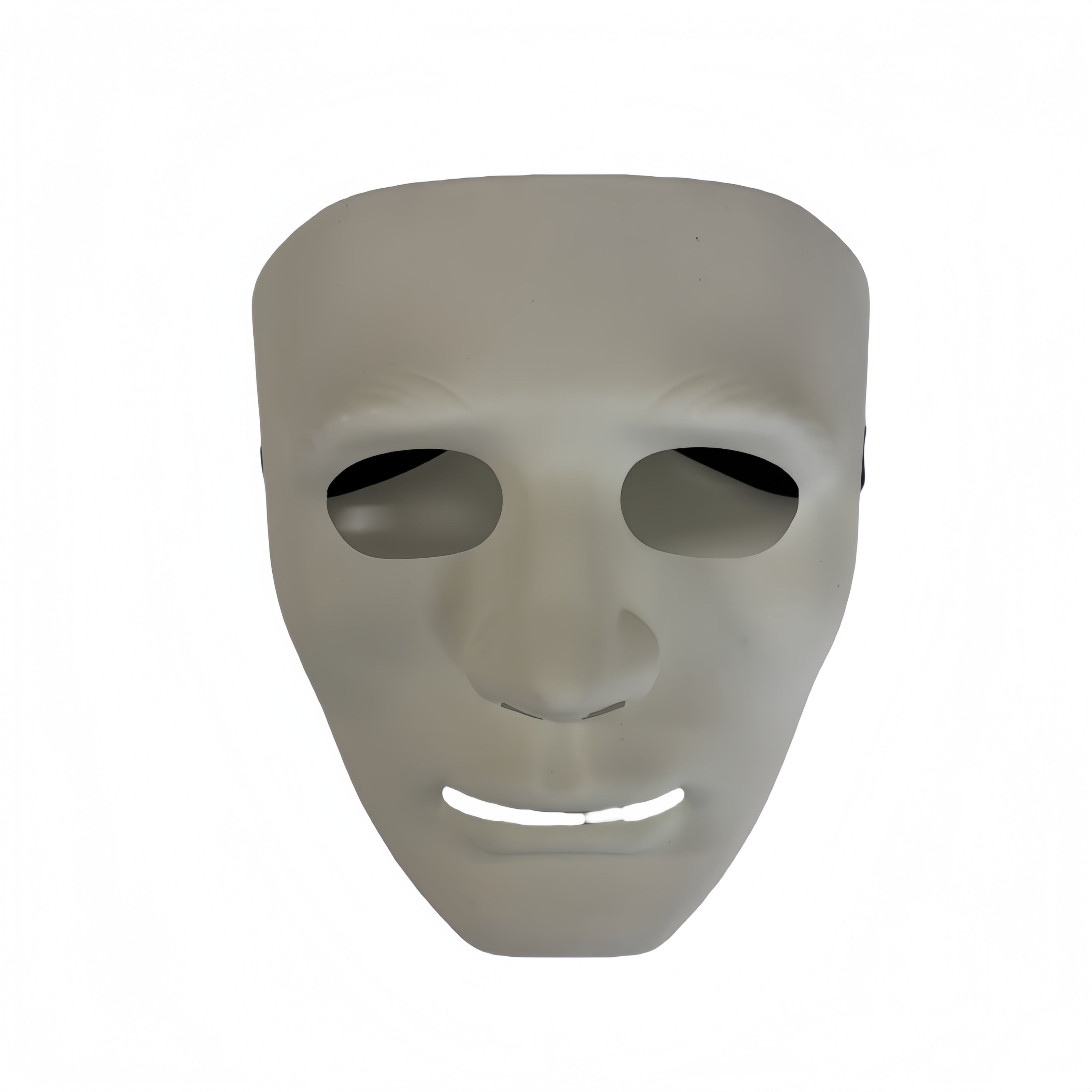 Bicycle Helmets: 2x Robot Plain Mask Purge Style Halloween Scary Ghost Blank Mask Unisex - 1xBlue +1xWhite