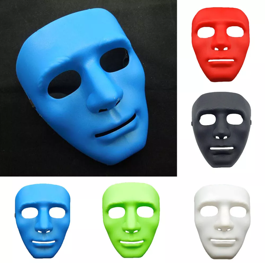 Baby & Toddler Clothing: 2x Robot Plain Mask Purge Style Halloween Scary Ghost Blank Mask Unisex - 2x White