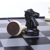 Board Games: Chess game set with magnet box - Gold and Silver