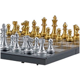 Board Games: Chess game set with magnet box - Gold and Silver