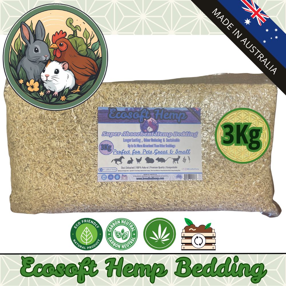 Farm Equipment: Ecosoft Hemp Bedding For Small Animal & Chickens 3kg | Vital Habitat