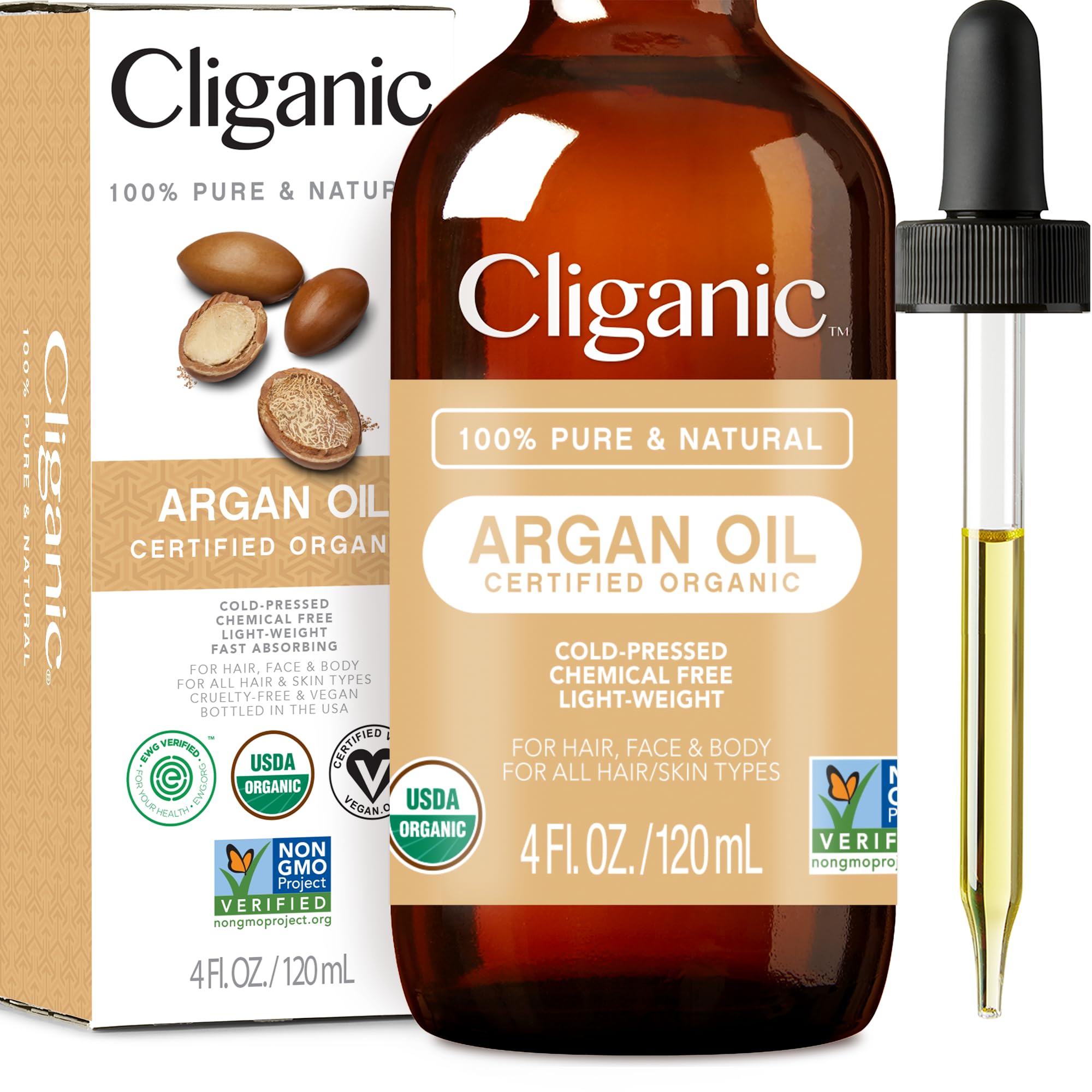 Massage Oils: ✨ 100% Pure Moroccan Argan Oil  120ml for Hair, Face, & Skin