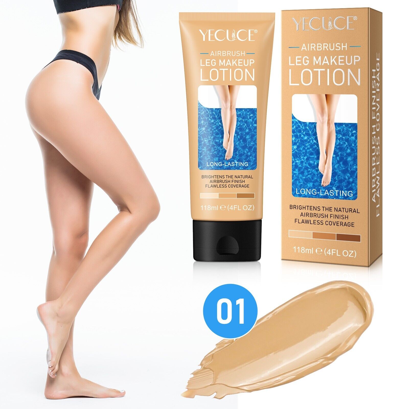 Cosmetics: Airbrush Leg Makeup Lotion 01 Fair skin 118ml