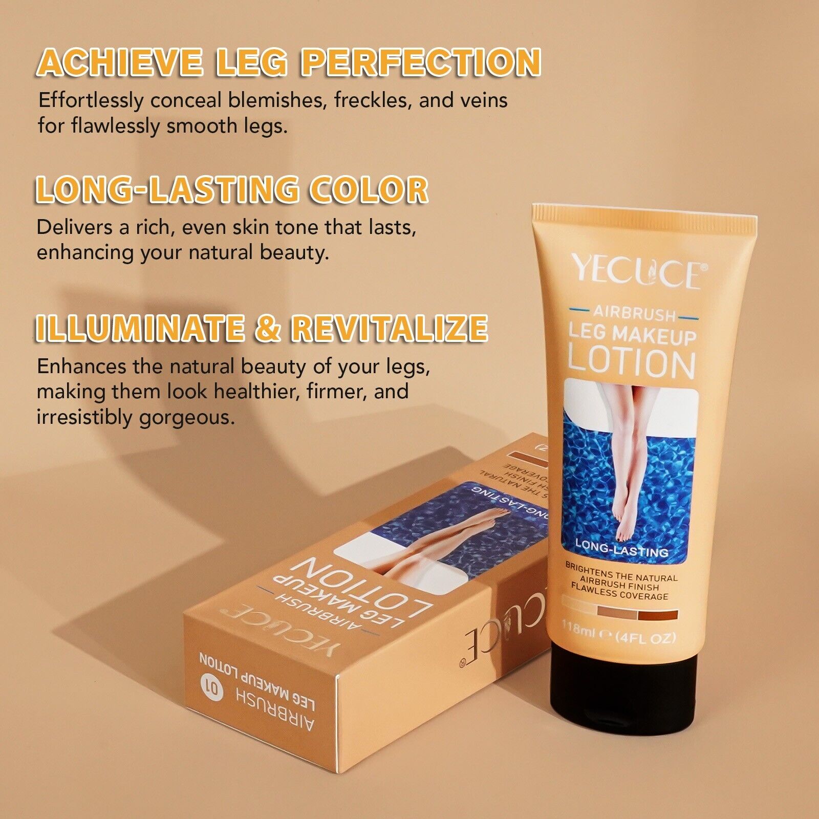Cosmetics: Airbrush Leg Makeup Lotion 01 Fair skin 118ml