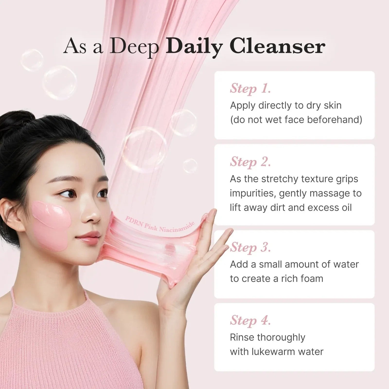 MEDICUBE PDRN Pink Niacinamide Whip Cleanser 120ml