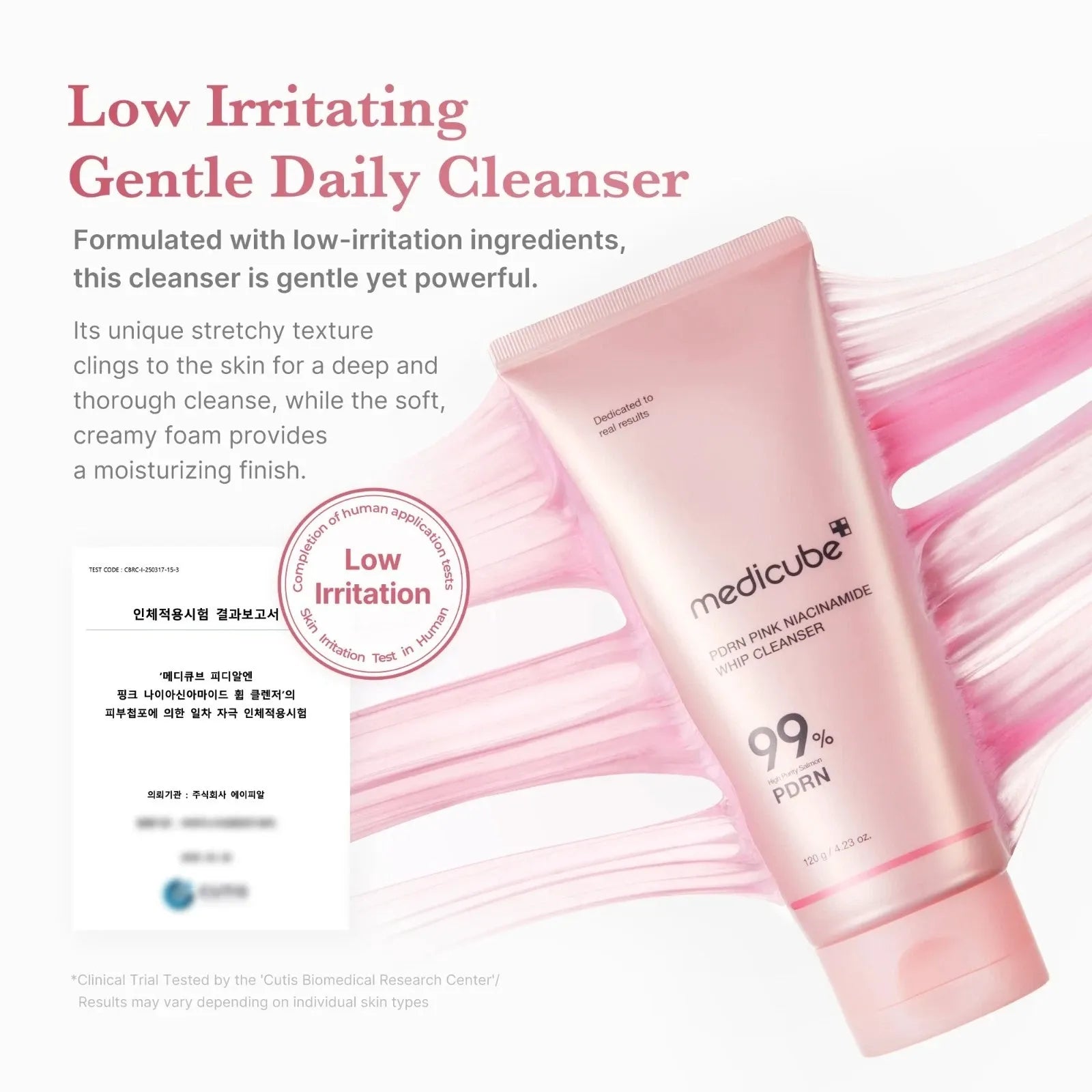 MEDICUBE PDRN Pink Niacinamide Whip Cleanser 120ml