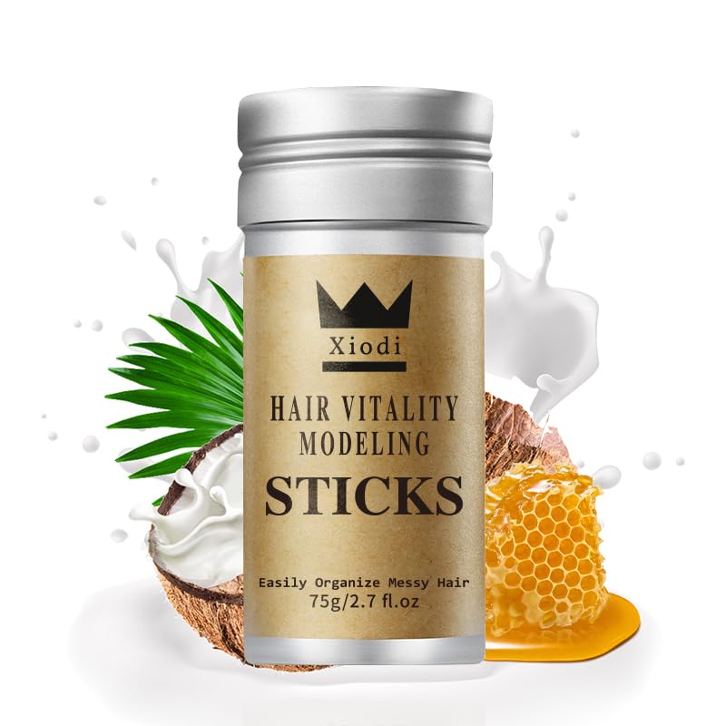 Shampoo & Conditioner: 2X Hair Edge Control Hair Wax Stick | 75g Each | Natural Styling for Relaxed & Natural Hair
