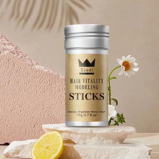 Shampoo & Conditioner: 2X Hair Edge Control Hair Wax Stick | 75g Each | Natural Styling for Relaxed & Natural Hair
