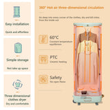 Dryers: Hoper Layer Foldable Clothes Dryer Household Dryer Portable Quick Drying Mites Removal