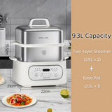Rice Cookers & Steamers: Hoper Layer Multifunctional Three-layer Stainless Steel Steamer AU Modeal