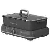Speciality Appliances: HOPER LAYER Electric Hot Pot 6L  Multifunctional Nonstick Cooker with Grill, Boil, Simmer & Fry Modes 2000W Power, Square Removable Pot