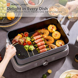 Speciality Appliances: HOPER LAYER Electric Hot Pot 6L  Multifunctional Nonstick Cooker with Grill, Boil, Simmer & Fry Modes 2000W Power, Square Removable Pot