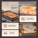 Speciality Appliances: HOPER LAYER Electric Hot Pot 6L  Multifunctional Nonstick Cooker with Grill, Boil, Simmer & Fry Modes 2000W Power, Square Removable Pot