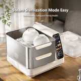 Rice Cookers & Steamers: Hoper Layer Electric Food Steamer 16L Large Capacity 10 Second Start 24H Timer Independent Water Tank