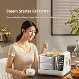 Rice Cookers & Steamers: Hoper Layer Electric Food Steamer 16L Large Capacity 10 Second Start 24H Timer Independent Water Tank