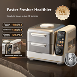 Rice Cookers & Steamers: Hoper Layer Electric Food Steamer 16L Large Capacity 10 Second Start 24H Timer Independent Water Tank
