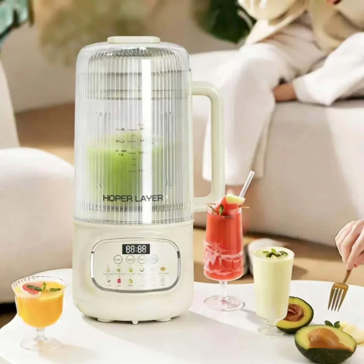 Hoper Layer 8in1 Quite Cooking Blender with Silent Shield 24H Preset Self-Cleaning AU Model