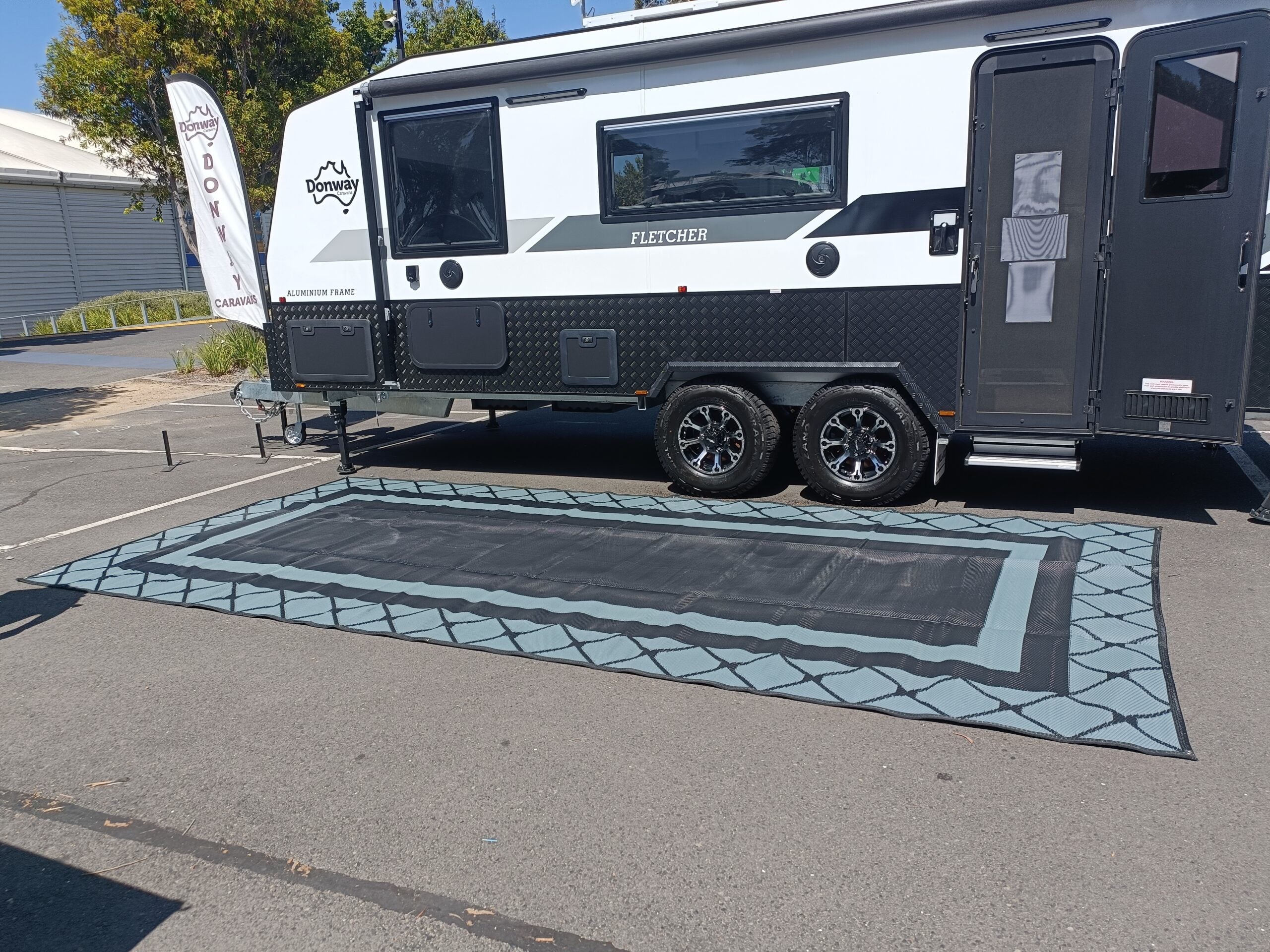 Caravan Accessories: Alfresco 4m x 2.4m recycled poly mat