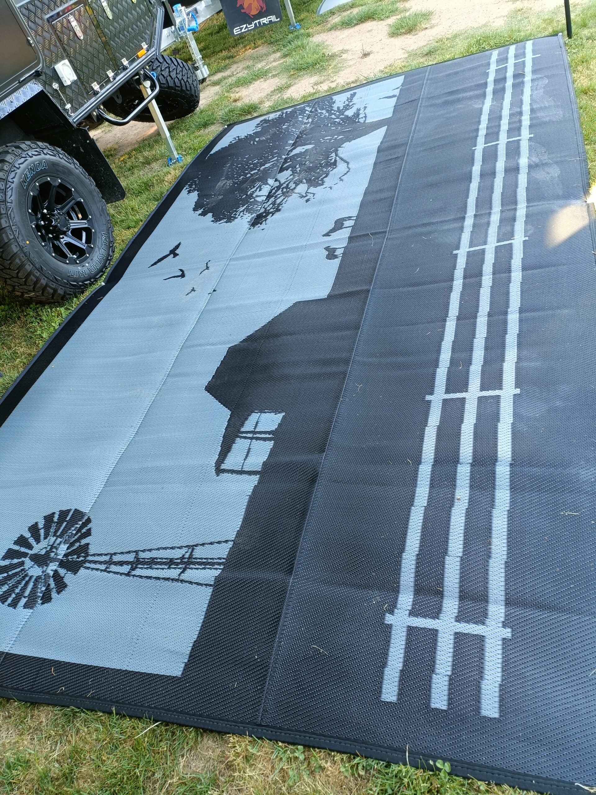 Caravan Accessories: Country Grey 5m x 2.4m recycled poly mat