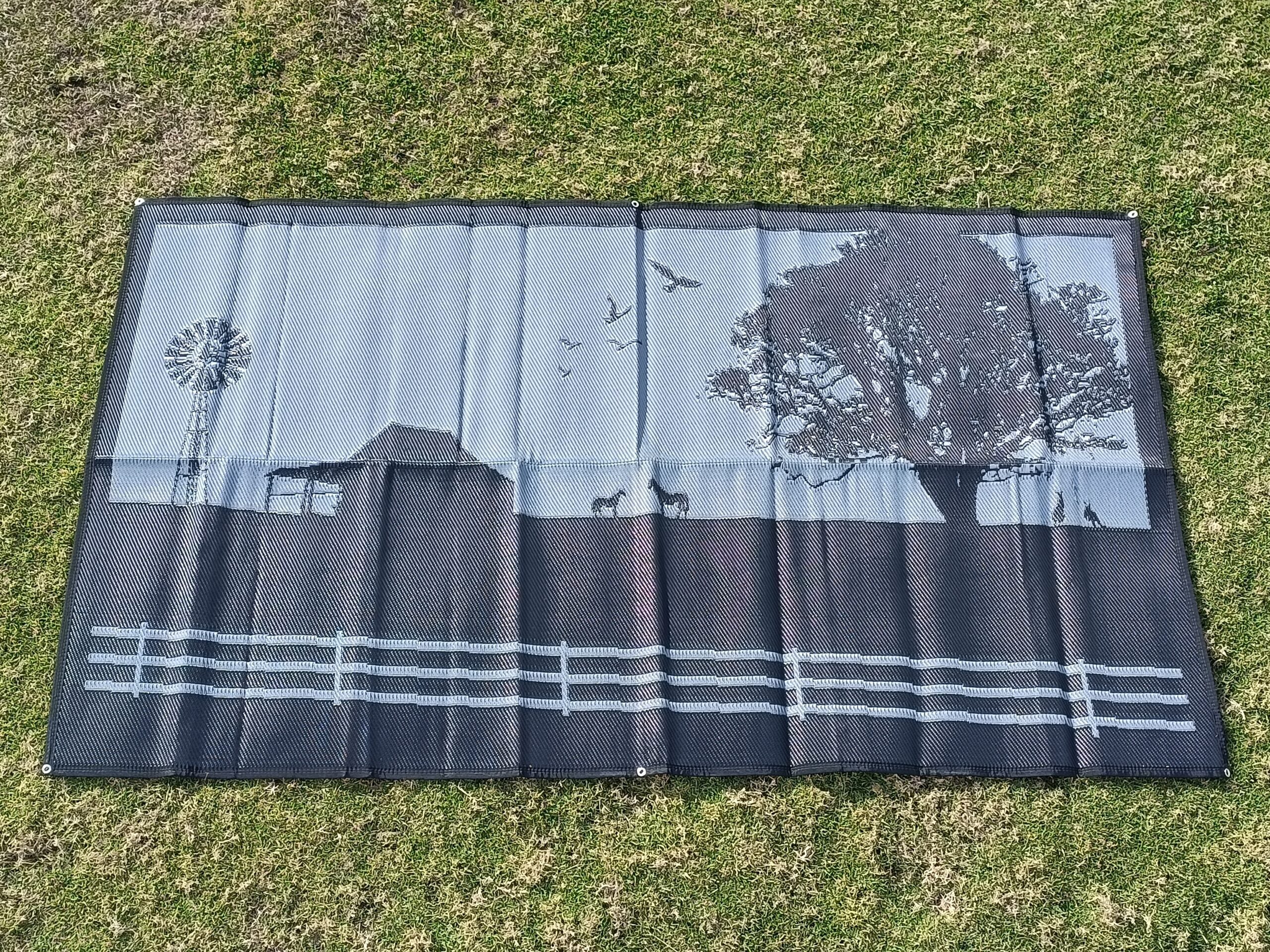 Caravan Accessories: Country Grey 5m x 2.4m recycled poly mat