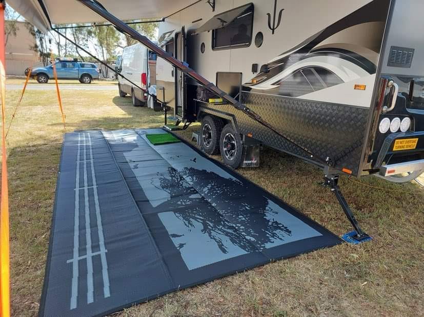 Caravan Accessories: Country Grey 6m x 2.4m recycled poly mat