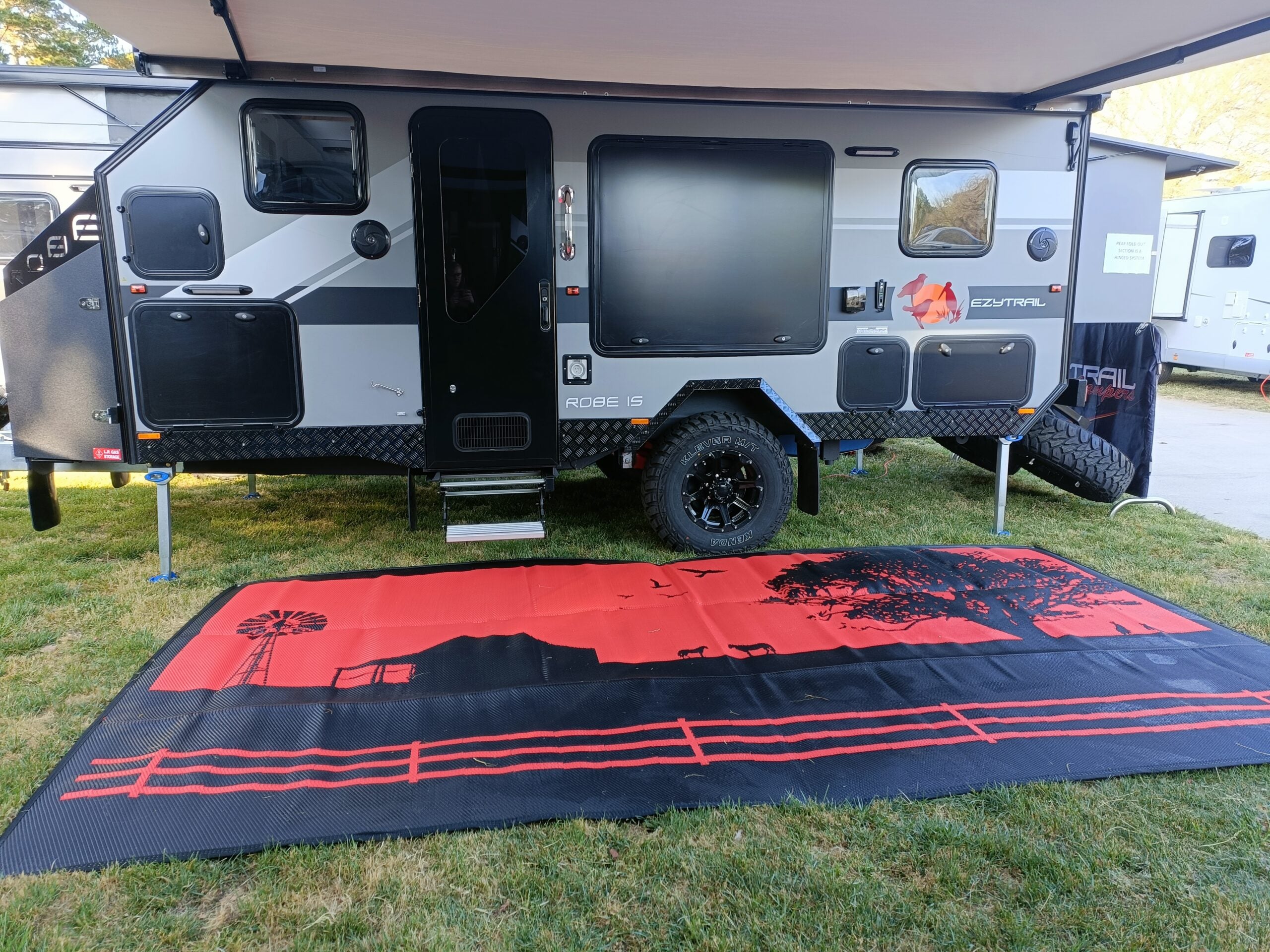 Caravan Accessories: Country Orange 4m x 2.4m recycled poly mat