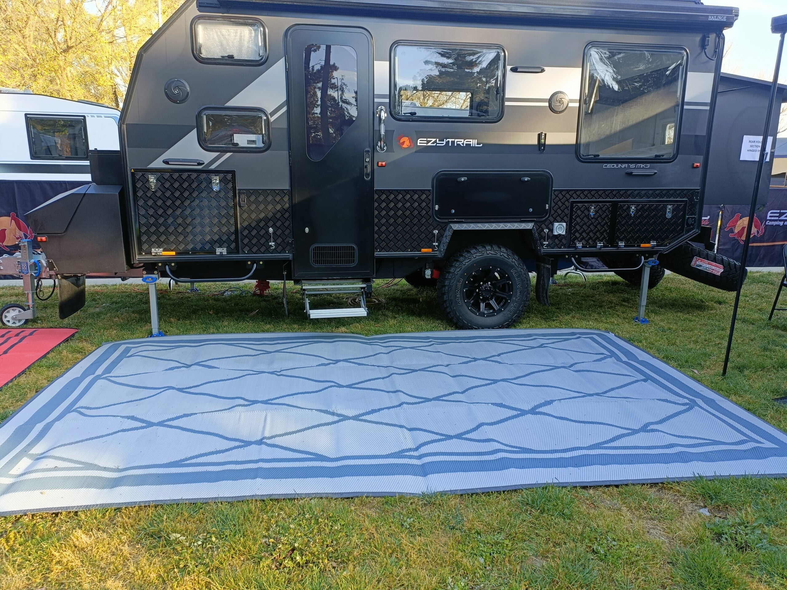 Caravan Accessories: Diamond 4m x 2.4m recycled poly mat