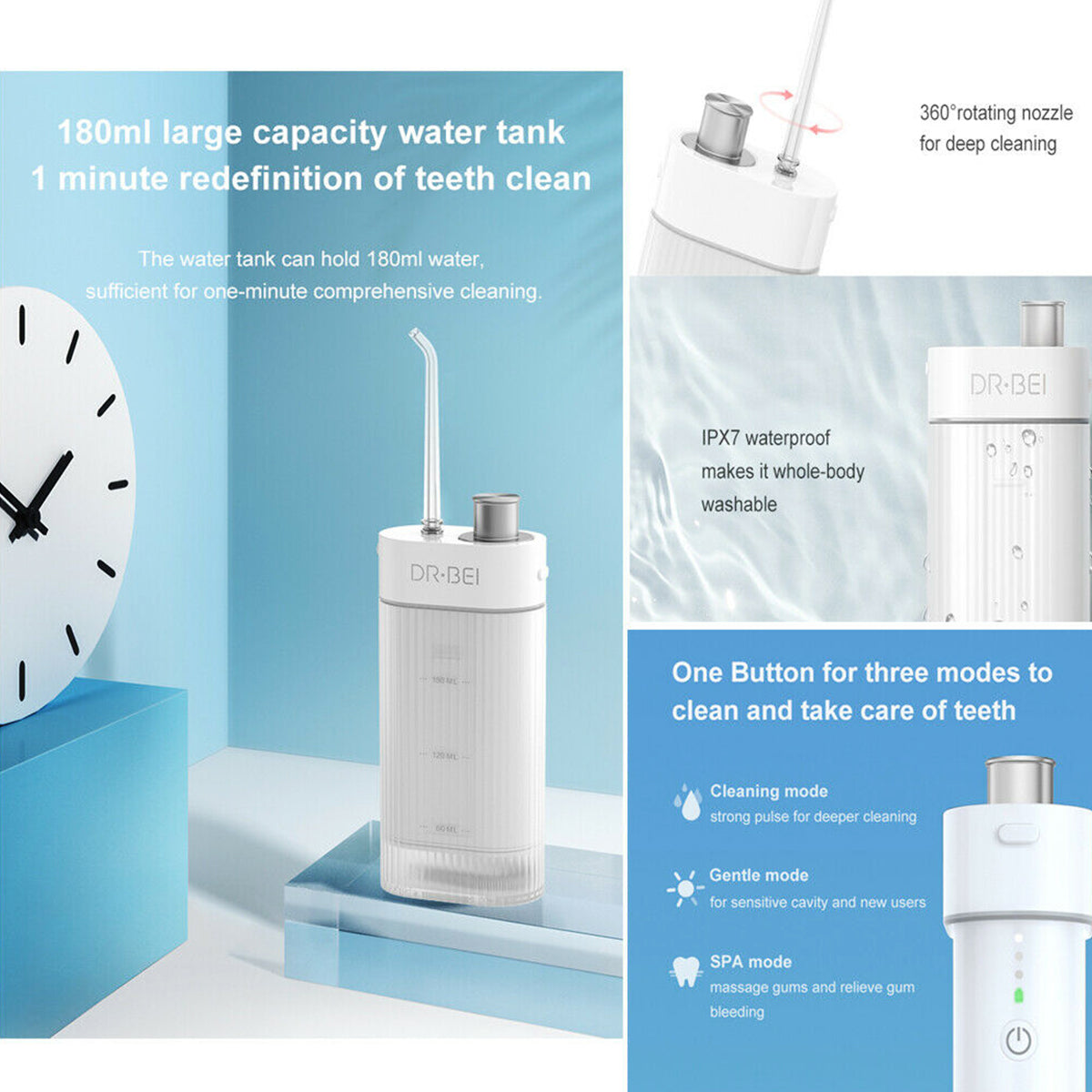 Oral Care: DR.BEI Portable Water Flosser GF3