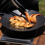 Skillets & Frying Pans: BUYDEEM Grill Pan Nonstick 36cm Round BBQ Griddle Indoor or Outdoor Cooking