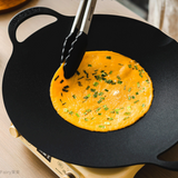 Skillets & Frying Pans: BUYDEEM Grill Pan Nonstick 36cm Round BBQ Griddle Indoor or Outdoor Cooking