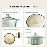 Skillets & Frying Pans: BUYDEEM CP521 Enameled Cast-Iron Dutch Oven