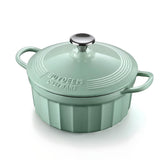 Skillets & Frying Pans: BUYDEEM Enameled Cast-Iron Dutch Oven