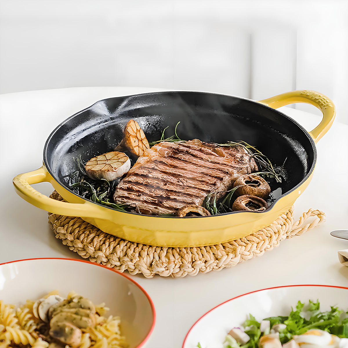 Skillets & Frying Pans: BUYDEEM CP553 Enameled Cast Iron Grill Pan