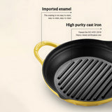Skillets & Frying Pans: BUYDEEM CP553 Enameled Cast Iron Grill Pan