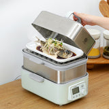 Rice Cookers & Steamers: BUYDEEM Double Tier 10L Electric One Touch Digital Multifunctional Food Steamer