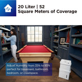 Dehumidifiers: Midea Smart Cube Dehumidifier 20L/Day 12L Water Tank Compact Storage Full Water Warning