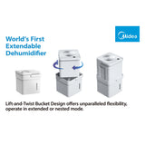 Dehumidifiers: Midea Smart Cube Dehumidifier 20L/Day 12L Water Tank Compact Storage Full Water Warning