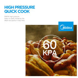 Rice Cookers & Steamers: Midea 5.7L 12 Programs Pressure Cooker