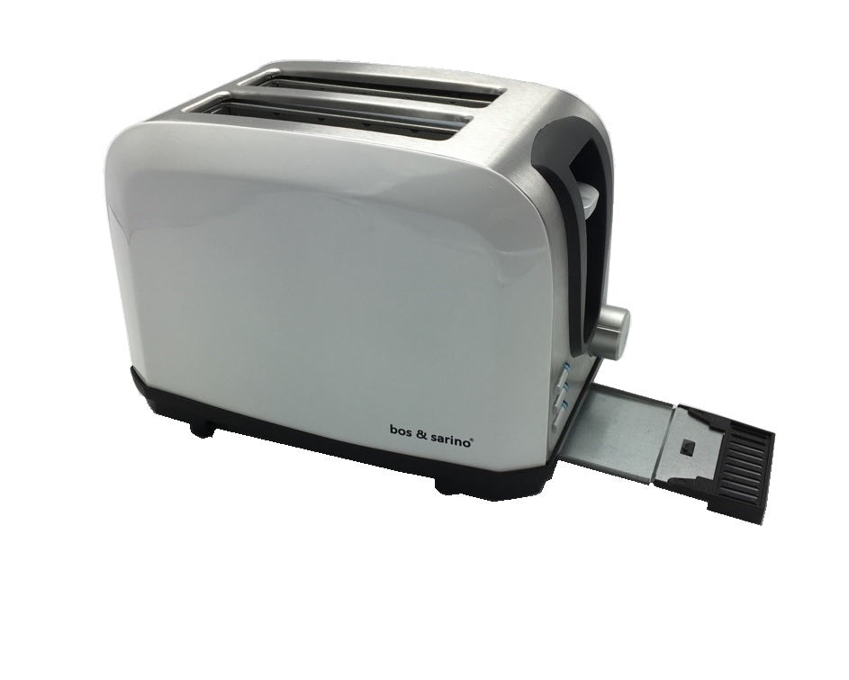 BOS & SARINO 2 Slice White Toaster