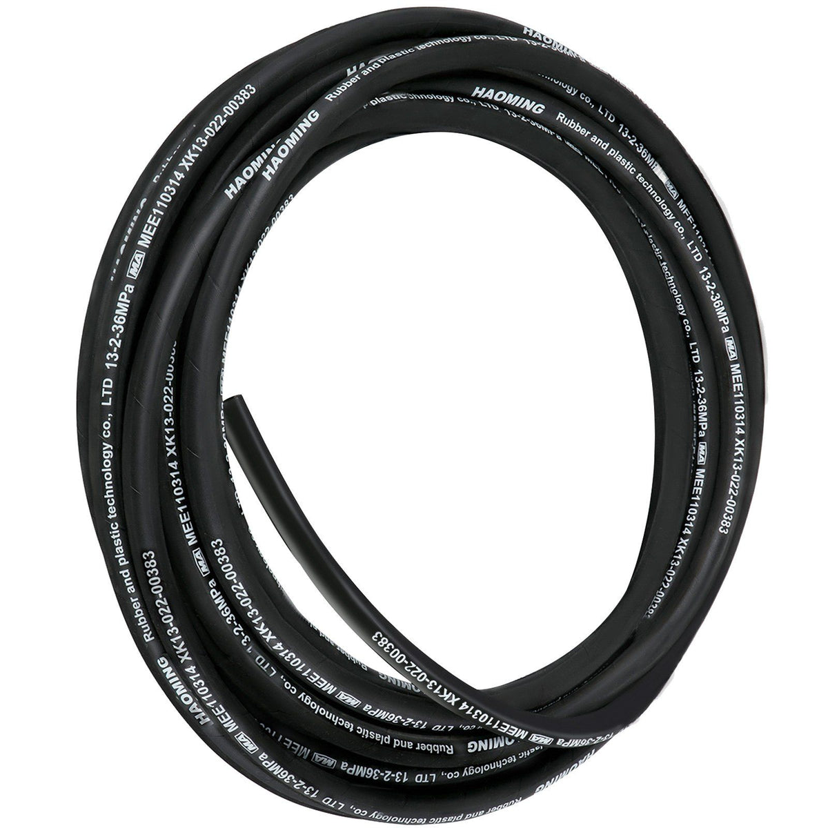 Hydraulic Hose 15m Rubber Hydraulic Hoses with 2 High-Tensile Steel Wire Braid, Inner Diameter 1/2 Inch, 5000 PSI Max, Bulk Hydraulic Hose -40 °F to 250 °F, Hydraulic Oil Flexible Hose