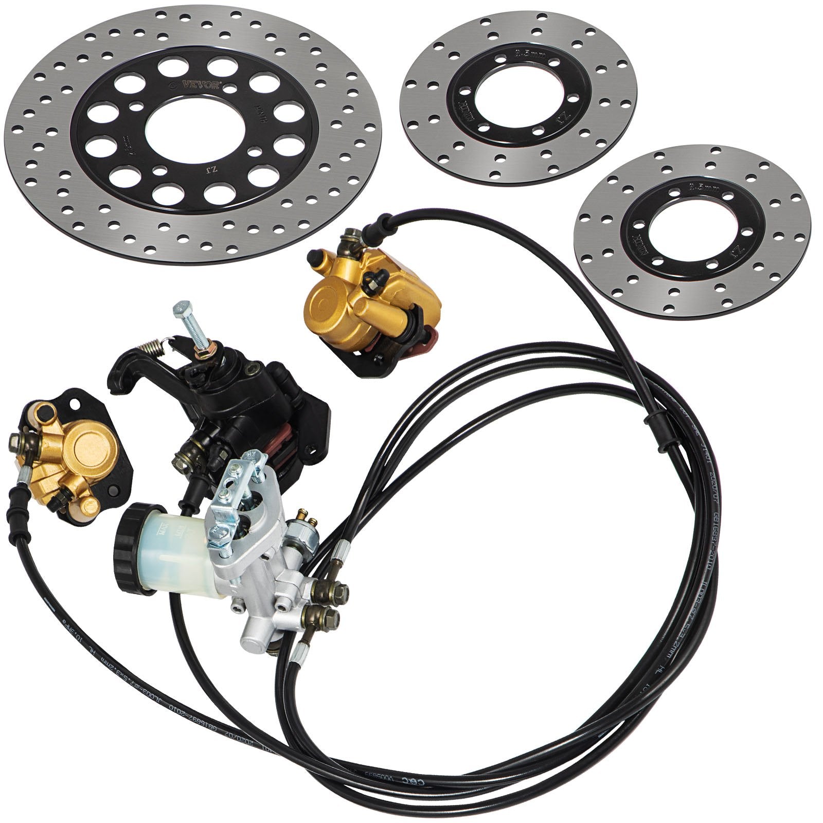 Automotive Repair & Speciality Tools: VEVOR Go Kart Brake Master Cylinder Kit Go Kart Hydraulic Brake Kit Universal Go Karts Brake Kit Complete Including Master Cylinder, Hose, Caliper, Pad for 150cc Automotive
