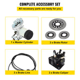 Automotive Repair & Speciality Tools: VEVOR Go Kart Brake Master Cylinder Kit Go Kart Hydraulic Brake Kit Universal Go Karts Brake Kit Complete Including Master Cylinder, Hose, Caliper, Pad for 150cc Automotive