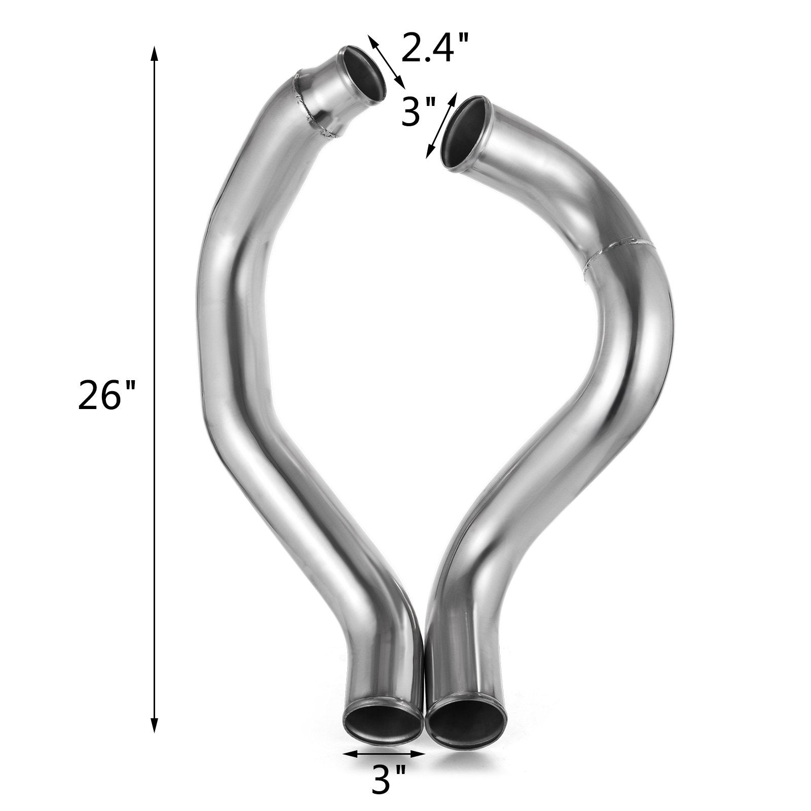 Fuel & Exhaust: VEVOR Turbo Intercooler Pipe & Boot Kit Silver for 03-07 Ford 6.0L Powerstroke Diesel