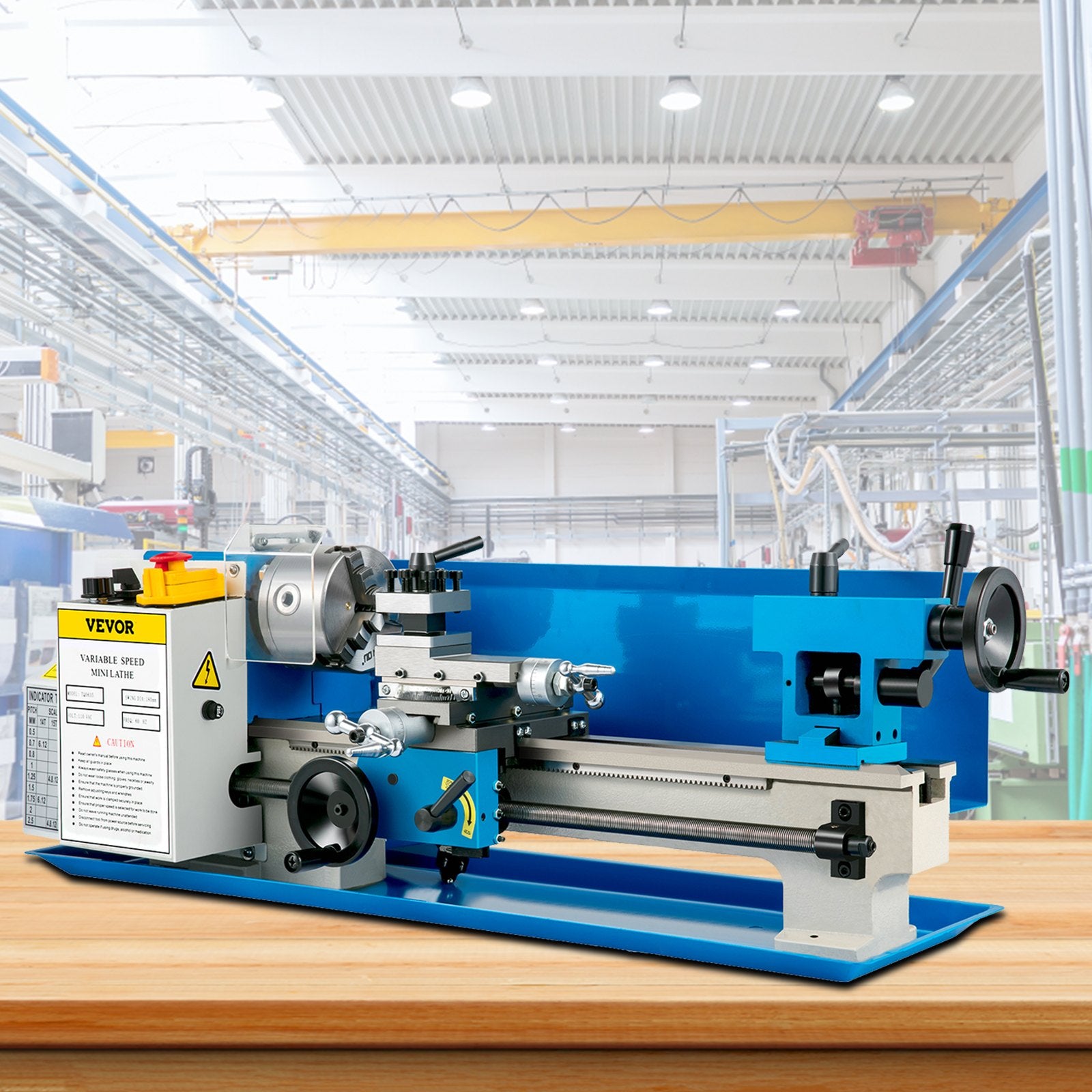 Metal Lathe 7'' x 14'', Mini Metal Lathe 0-2500 RPM Variable Speed,Mini Lathe with 4"" 3-jaw Chuck,Bench Top Metal Lathe, Benchtop Lathe, for Various Types of Metal Turning