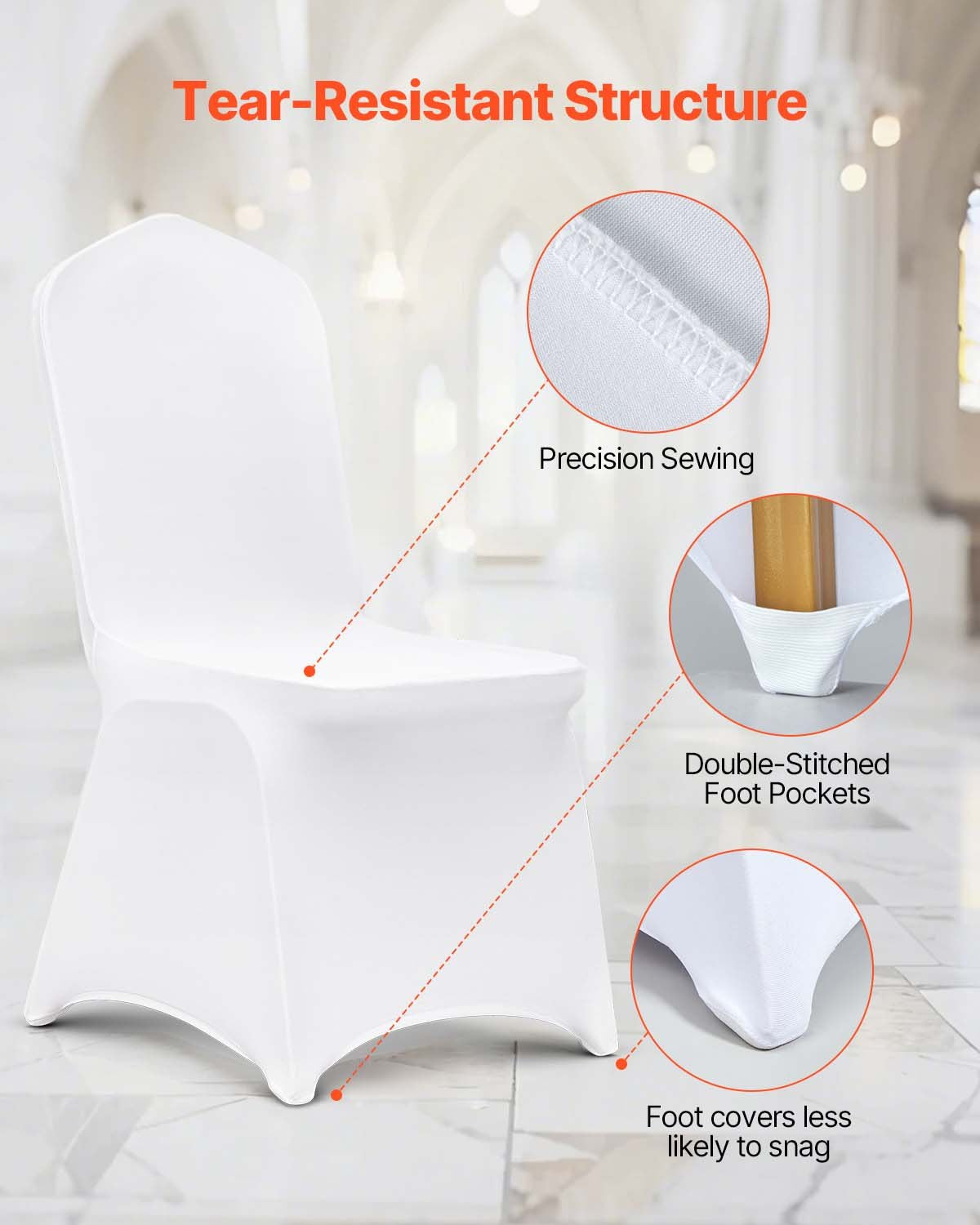 Women's Uggs & Slippers: VEVOR Stretch Spandex Folding Chair Covers, Universal Fitted Chair Cover, Removable Washable Protective Slipcovers, for Wedding, Holiday, Banquet, Party, Celebration, Dining (100PCS White)